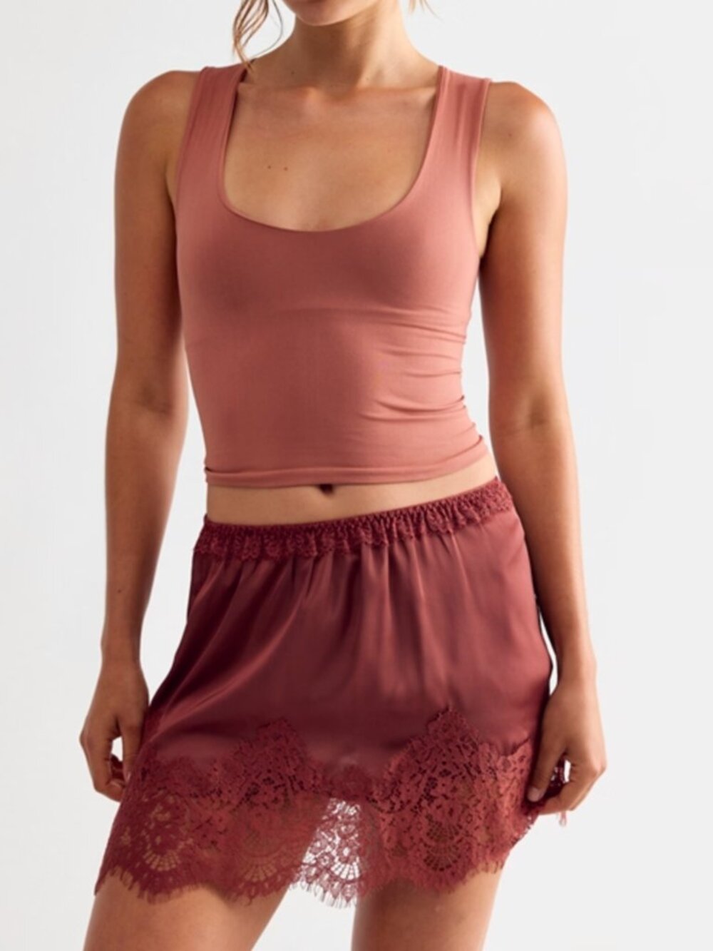 🆕 FREE PEOPLE Clean Lines Muscle Cami / Cedar Wood